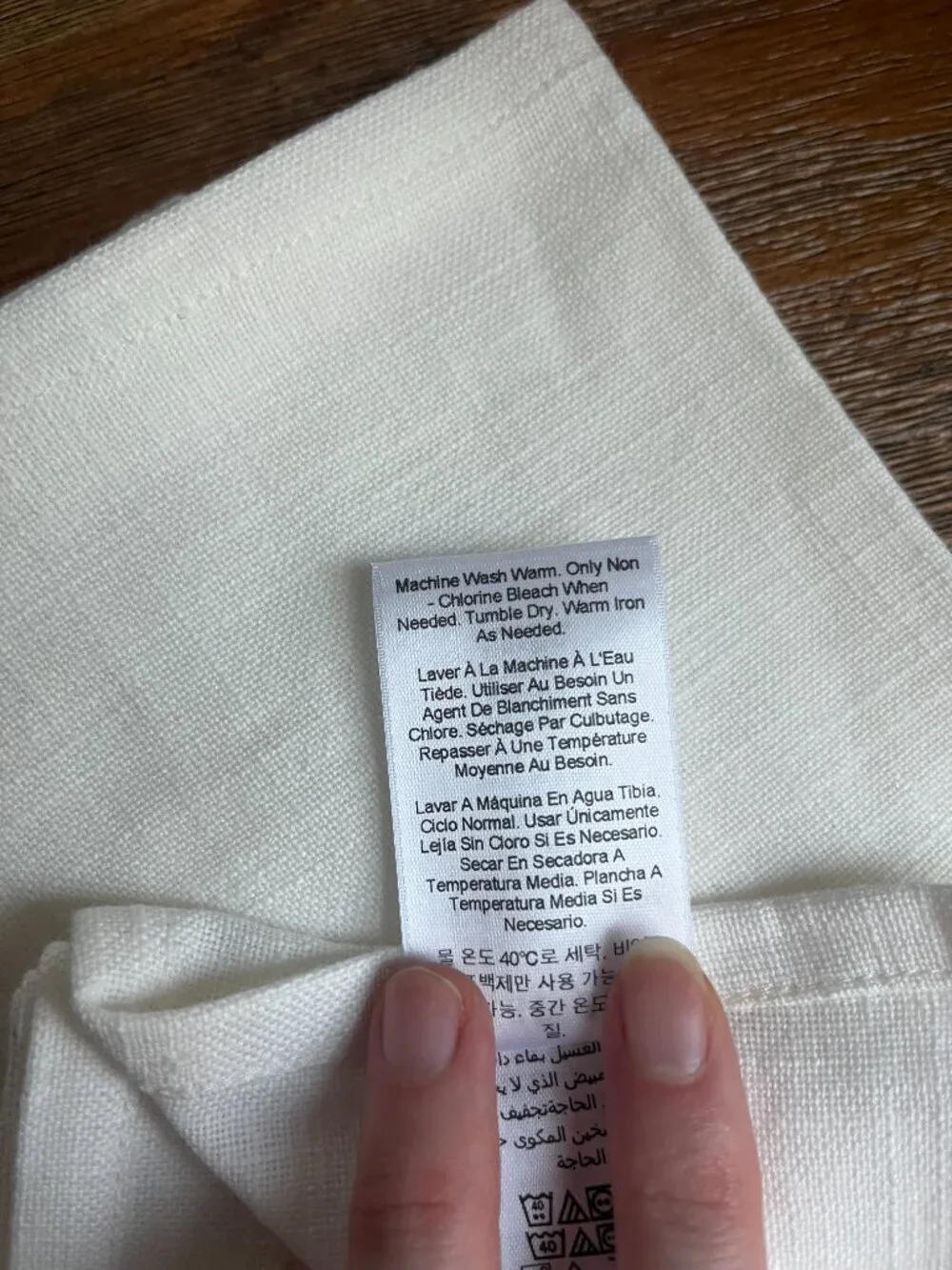 West Elm Set of 4 Napkins 100% Cotton Grey and White